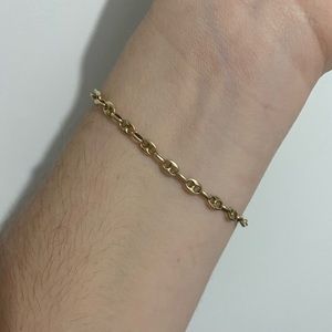 7” 14k Gold Chubby Gucci link bracelet